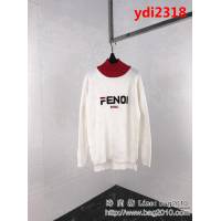 FENDI芬迪 18ss秋冬新款 羊毛混紡 撞色高領毛衣 胸口刺繡新logo 明星同款 寬鬆版型 男女同款 ydi2318
