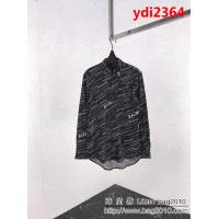 Balenciag@ 19ss秋冬新款襯衣 全身印花logo 定制絲光混紡面料 高版本情侶款 ydi2364