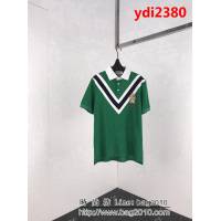 Gucci古馳 19早春新款 李宇春同款 大V織帶拼接 小豬logo 絲光珠地棉POLO衫 手搖繡花工藝 男女同款 ydi2380