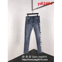 SUPREME 19ss春款 專櫃新款 側邊suPrem印花 淺藍色 男款牛仔褲 ydi2404