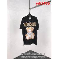 MOSCHIN莫斯奇諾 18ss專櫃最新 聖誕限定款 最新閃粉工藝 男款黑色短袖 ydi2456