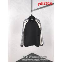 GUCCI古馳 19SS GG jersey 黑拼米 側邊老花logo 夾克套裝 純棉面料 側邊數碼老花logo印花貼布拼接 高版本男女同款 ydi2516