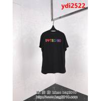 BALENCIAGA巴黎世家 19SS早春新款 背後彩色I Love Techno刺繡 黑色短袖 男女同款 ydi2522