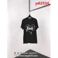FENDI芬迪 19ss新款 情人節限定款 愛心珠片logo 純棉黑色短袖 高版本情侶款 ydi2534