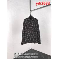 YSL聖羅蘭 19ss春季 黑色 米老鼠印花長袖襯衫 府綢面料 數碼直噴印花 男女同款 ydi2633