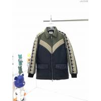 Gucci男裝 古奇2020秋冬新款GGlogo織帶拼色棉服外套  ydi3158