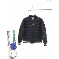 Moncler男裝 蒙口2020新款標誌LOGO印花羽絨服 Moncler男士秋冬黑色外套  ydi3161
