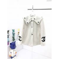 Chanel新款女裝 香奈兒雙Clogo羊羔毛外套  ydi3179