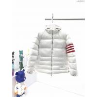 ThomBrowne男裝 TB秋冬新款紅色四杠羽絨連帽外套 高品質白色男女同款  ydi3181