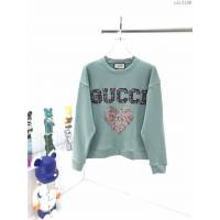 Gucci男裝 古奇2020秋冬新款愛心貼飾衛衣 大毛圈牛肚衛衣 男女同款  ydi3190
