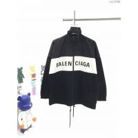 Balenciaga男裝 巴黎世家黑白撞色風衣外套 原版牛仔拼接 高版本OS寬鬆版型 情侶款  ydi3206