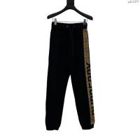 Burberry男裝 巴寶莉新款側邊壓膠LOGO格紋長褲 Burberry休閒褲  ydi3277