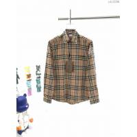 Burberry男裝 巴寶莉20新款袖子印花格紋襯衫 高版本男女同款  ydi3286