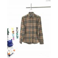 Burberry男裝 巴寶莉新款格紋棉質法蘭絨襯衫 Burberry男士格子襯衫  ydi3290