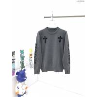 Chrome Hearts男裝 克羅心秋冬新款後背繡皮大十字兩側袖子字母立體繡花毛衣  ydi3466