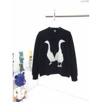 Loewe男裝 羅意威20SS最新天鵝植絨圖案套頭圓領衛衣 情侶款刺繡貼片LOGO衛衣  ydi3500