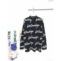 Balenciaga男裝 巴黎世家3D立體緹花字母套頭羊毛毛衣  ydi3525