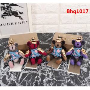 BURBERRY巴寶莉 Thomas 泰迪熊吊飾 蘇格蘭精紡格紋羊絨  Bhq1017