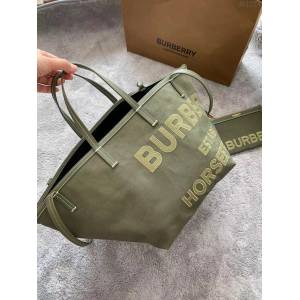 Burberry專櫃新款包包 巴寶莉棉麻混紡帆布Beach Tote沙灘托特包手提包  db1224