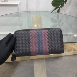 Bottega veneta錢包 寶緹嘉BV拼色款男士長錢包 BV經典款男士拉鏈小手包  gxz1215