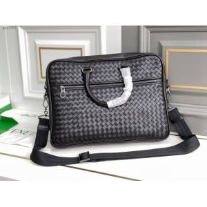 Bottega veneta高端男包 98038 寶緹嘉手工編織原廠進口胎牛皮男士手袋 BV經典款男士手提公事包  gxz1369