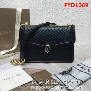 BVLGARI寶格麗 2018專櫃新型蛇頭包 蛇形繡線限定款 Serpenti Forever系列 286628 FYD1069