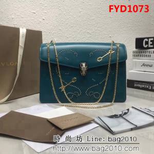 BVLGARI寶格麗 專櫃新品 Serpenti Forever系列 雙層蛇頭包 鏈條單肩斜挎包 B285887 FYD1073