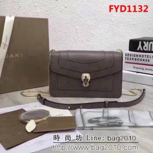 BVLGARI寶格麗 進口牛皮系列 時尚百搭 單肩斜挎包 39174 FYD1132