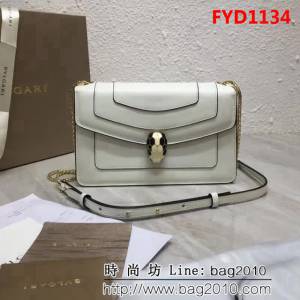 BVLGARI寶格麗 進口牛皮系列 時尚百搭 單肩斜挎包 39174 FYD1134