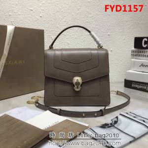 BVLGARI寶格麗 專櫃新款 原單品質 蛇頭扣環 手提單肩斜挎包 可拆卸肩帶 38329 FYD1157