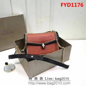 BVLGARI寶格麗 2018專櫃新型蛇頭包 蛇形繡線限定款 Serpenti Forever系列 286628 FYD1176