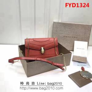 BVLGARI寶格麗 專櫃新款 蛇頭扣環 單層蛇頭包 鏈條單肩斜挎包 B39174 FYD1324