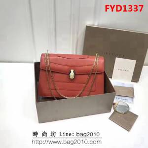 BVLGARI寶格麗 專櫃同步新款 Serpenti雙層琺瑯蛇頭包 鏈條單肩斜挎包 B35362 FYD1337