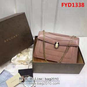BVLGARI寶格麗 專櫃同步新款 Serpenti雙層琺瑯蛇頭包 鏈條單肩斜挎包 B35362 FYD1338