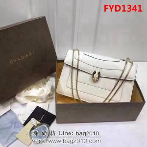 BVLGARI寶格麗 專櫃同步新款 Serpenti雙層琺瑯蛇頭包 鏈條單肩斜挎包 B35362 FYD1341