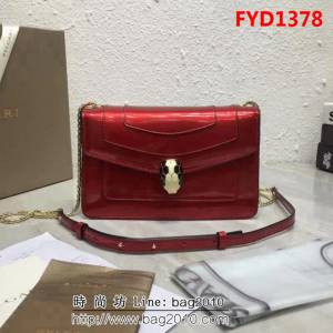 BVLGARI寶格麗 漆皮系列 時尚百搭 單層單鏈 單肩斜挎包 39174 FYD1378