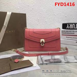 BVLGARI寶格麗 專櫃新款 蛇頭扣環 單層蛇頭包 單肩斜挎包 B39174 FYD1416