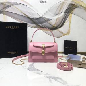 Bvlgari女包 寶格麗新品系列小牛皮腰包 B288741 雙蛇首搭扣 Bvlga手拎肩背女包  fyd1541