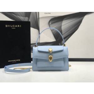 Bvlgari女包 寶格麗新品系列小牛皮腰包 B288742 雙蛇首搭扣 Bvlga手拎肩背女包  fyd1542