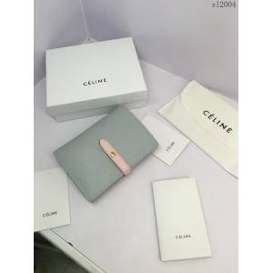 CELINE女包 賽琳專櫃款 搭扣拼色錢夾 0146 手掌紋牛皮 賽琳女錢包  sl2004