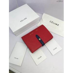 CELINE女包 賽琳專櫃款 搭扣拼色錢夾 0146 手掌紋牛皮 賽琳女錢包  sl2011
