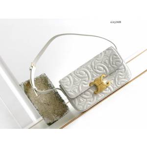 Celine專櫃2022新款Triomphe Shoulder Bag 賽琳最新款羊皮絎縫限定凱旋門腋下包 sldj2406