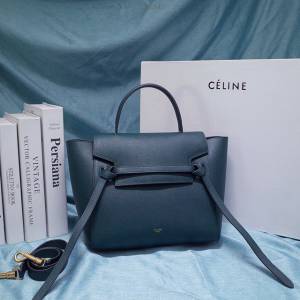 Celine女包 賽琳掌紋牛皮中號手提包 Celine belt bag鯰魚包 189153  slyd2042