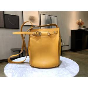 Celine女包 賽琳最高版本 BIG BAG BUCKET飾長帶小牛皮手袋 平紋單肩斜挎女包 183343  slyd2060