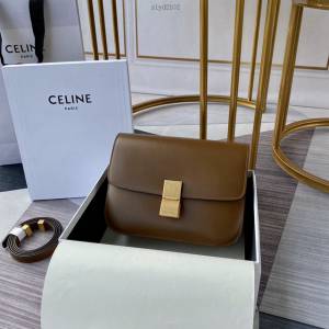Celine女包 賽琳全新升級手搓紋系列 Celine box豆腐包 Celine單肩斜挎女包 78008  slyd2102