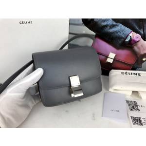 Celine女包 賽琳全新升級Box包 手搓紋胎牛皮 復古小號豆腐包 Celine單肩斜挎女包  slyd2116