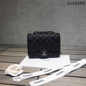 CHANEL香奈兒 独家背景实拍 cf经典 1115#方胖子 最顶级版本 最新细球纹原厂小牛皮 纯钢五金 時尚百搭 鏈條單肩斜挎包  Cco1150