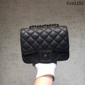 CHANEL香奈兒 独家背景实拍 cf经典 1115#方胖子 最顶级版本 最新细球纹原厂小牛皮 纯钢五金 時尚百搭 鏈條單肩斜挎包  Cco1152