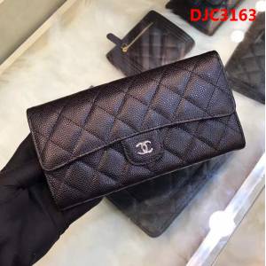 CHANEL香奈兒 經典cf長款錢包 進口小羊皮綾格紋 80759  DJC3163