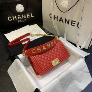 Chanel女包 67086# Chanel2020年新款羊皮包 手提金屬LoGo Chanel鏈條單肩斜挎中號包  djc3992